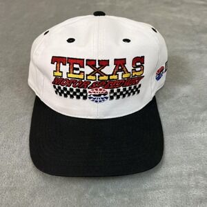 Texas Motor Speedway Hat Cap Snap Back Mens One Size White Black NASCAR Racing